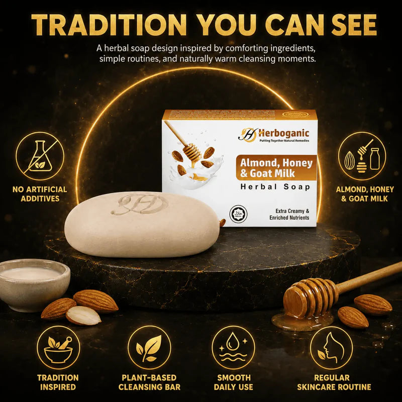 Almond, Honey & Goat Milk Herbal Soap