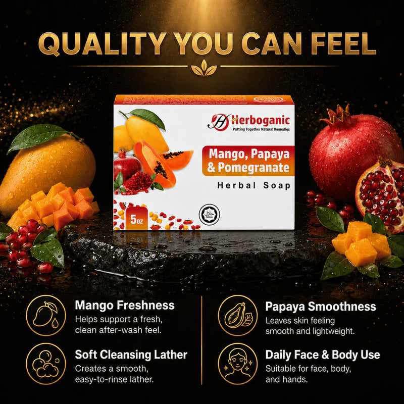 Mango, Papaya & Pomegranate Herbal Soap