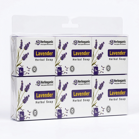 Lavender Herbal Soap - Pack of 6