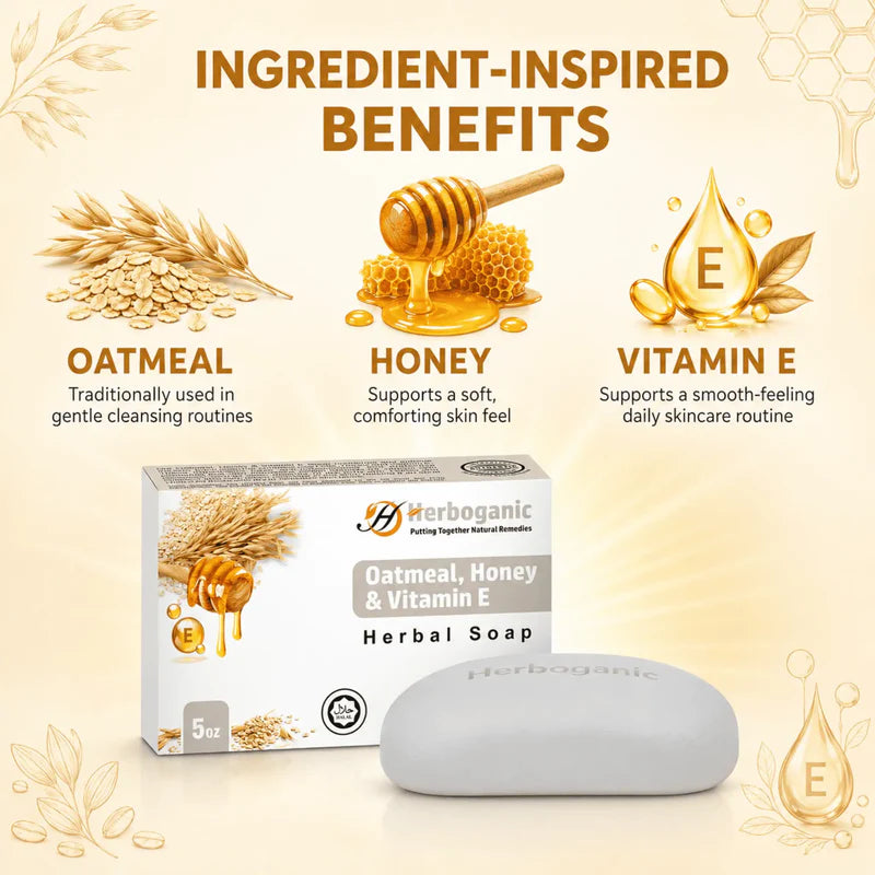 Oatmeal, Honey & Vitamin E Herbal Soap
