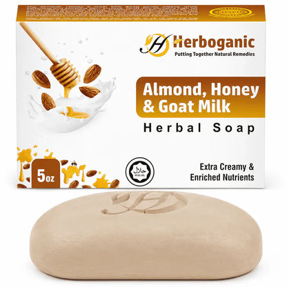 Almond, Honey & Goat Milk Herbal Soap