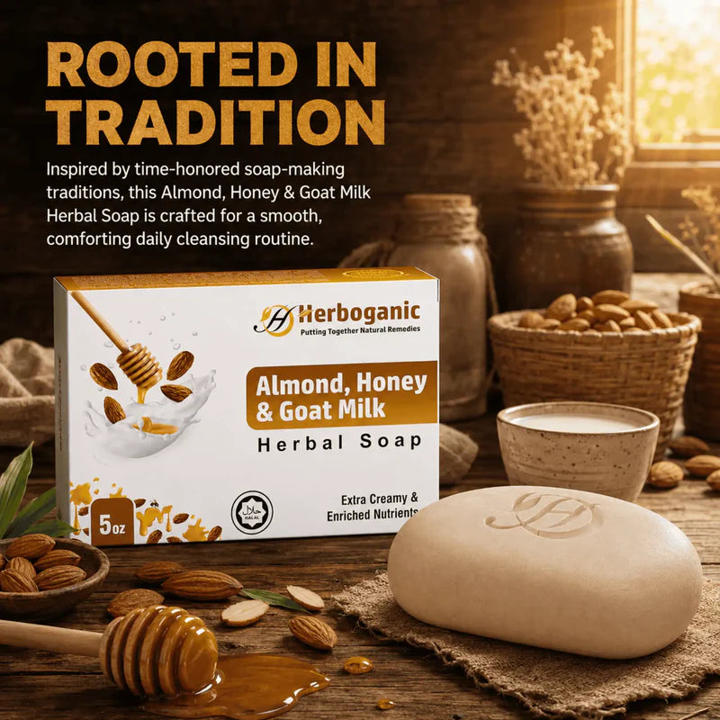 Almond, Honey & Goat Milk Herbal Soap