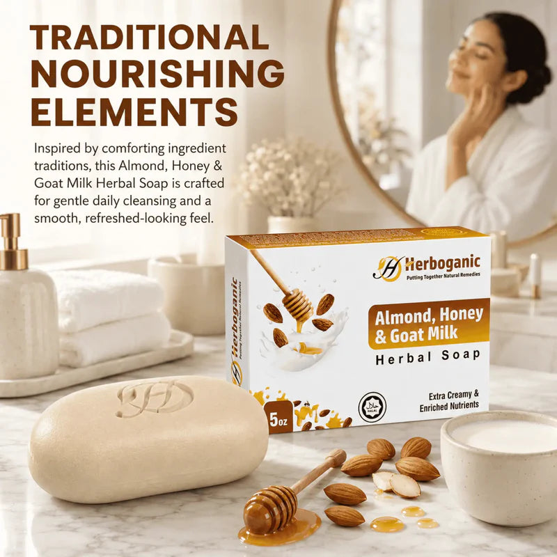 Almond, Honey & Goat Milk Herbal Soap