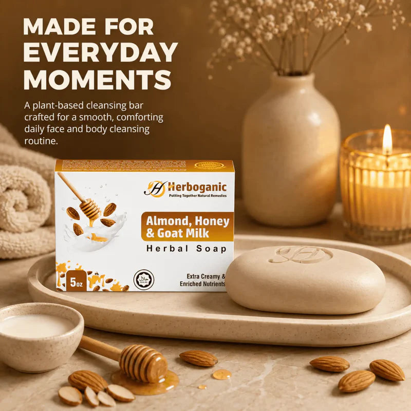 Almond, Honey & Goat Milk Herbal Soap