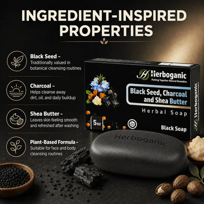 Black Seed, Charcoal & Shea Butter Herbal Soap
