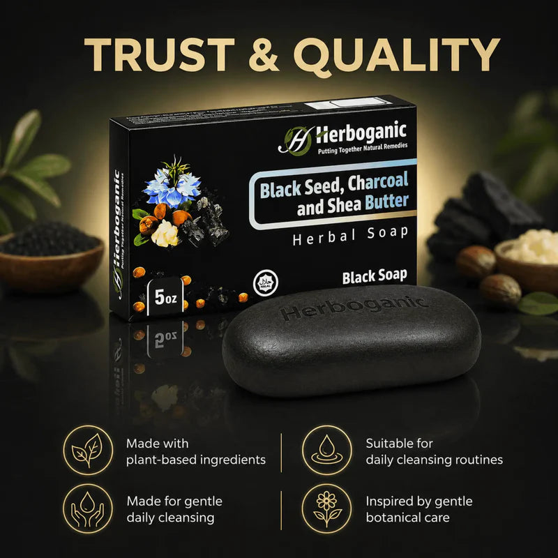 Black Seed, Charcoal & Shea Butter Herbal Soap