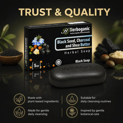 Black Seed, Charcoal & Shea Butter Herbal Soap