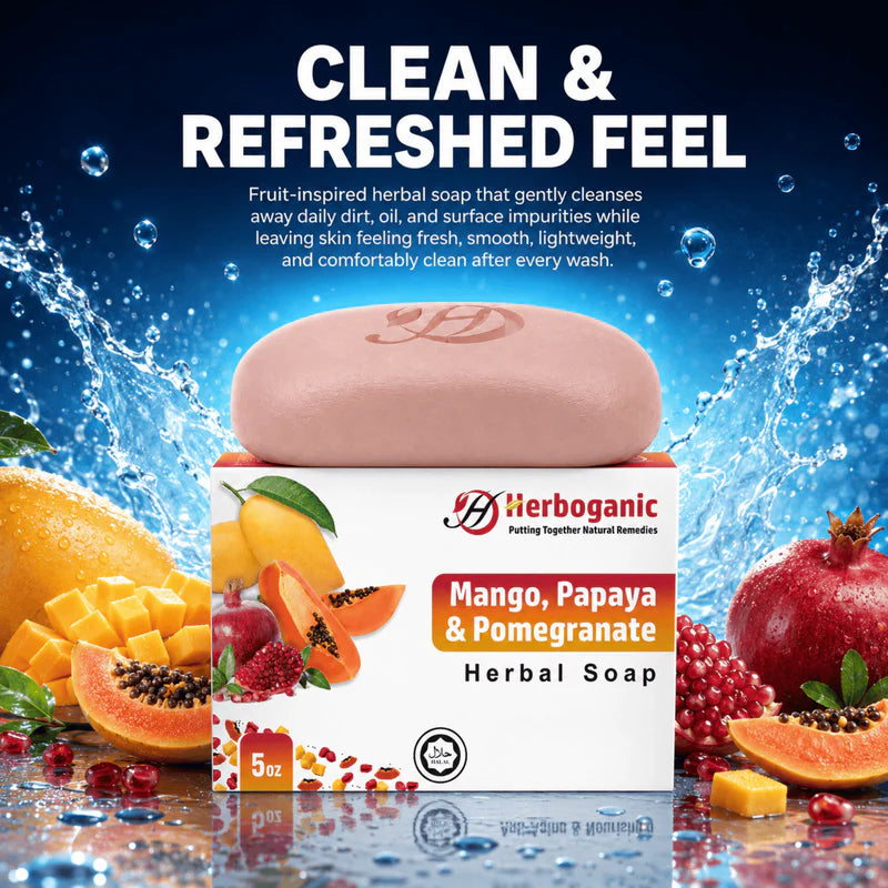 Mango, Papaya & Pomegranate Herbal Soap