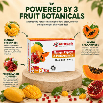 Mango, Papaya & Pomegranate Herbal Soap
