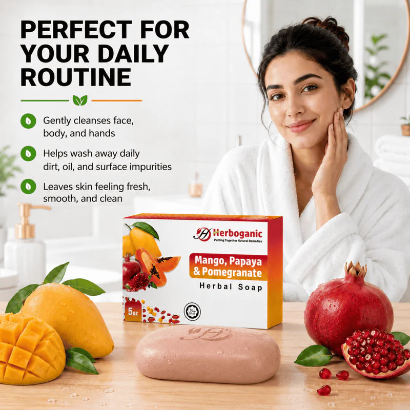 Mango, Papaya & Pomegranate Herbal Soap