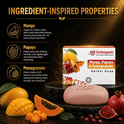 Mango, Papaya & Pomegranate Herbal Soap