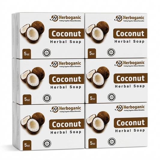 Coconut Herbal Soap - Pack of 6