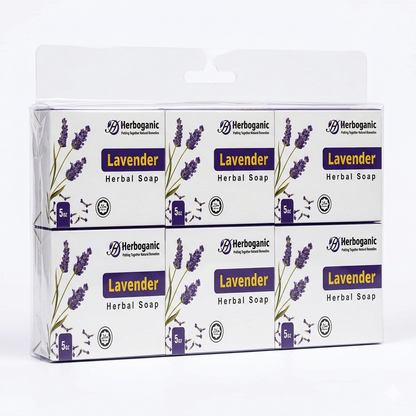 Lavender Herbal Soap - Pack of 6