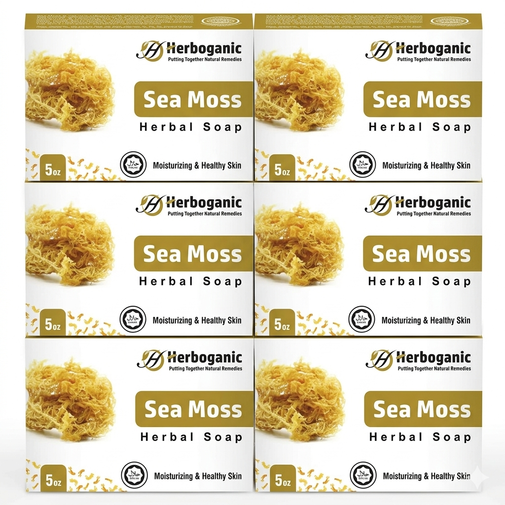 Sea Moss Herbal Soap - Pack of 6