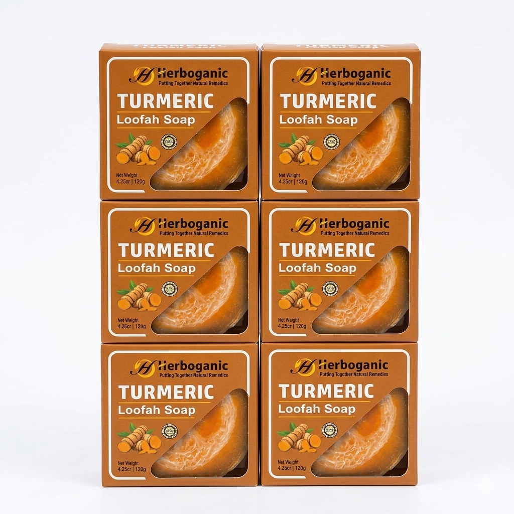 Turmeric Loofah Soap - Pack of 6