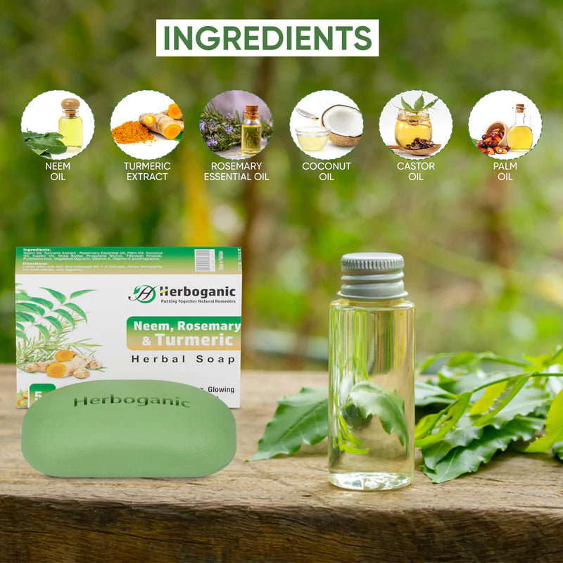 Neem, Rosemary & Turmeric Herbal Soap